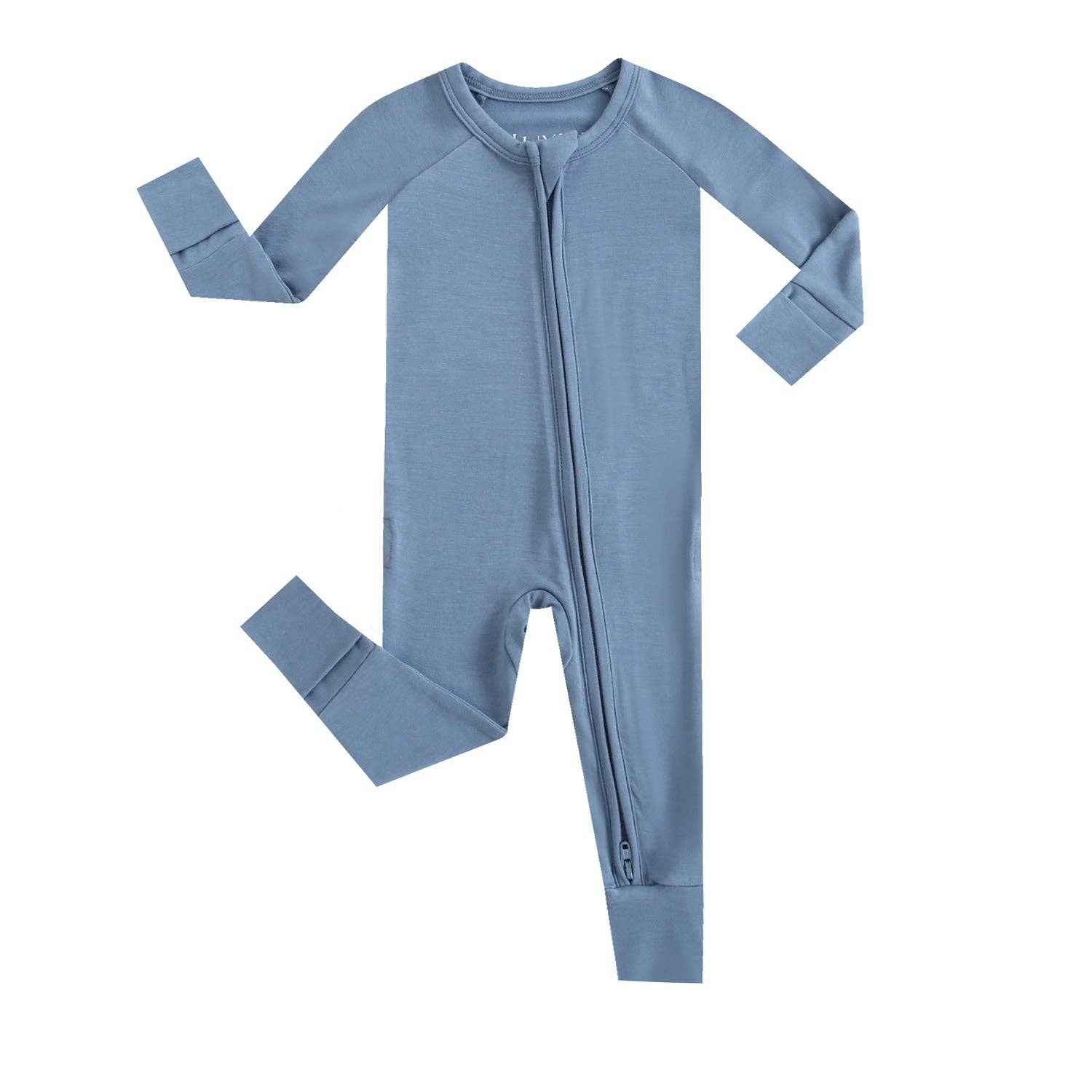 Midnight Zippered Romper Soft Preemie Baby Clothes Dark Blue, Color: Midnight, Size: Preemie
