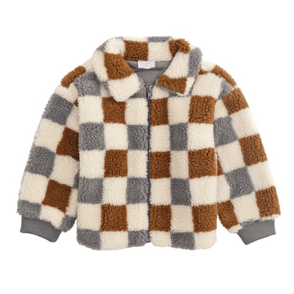 Boys Sherpa Check Jacket