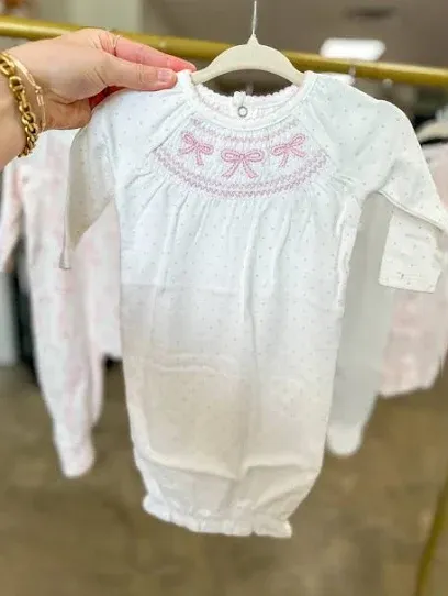 Smocked Layette Gown
