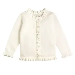 Ivory Ruffle Cardigan