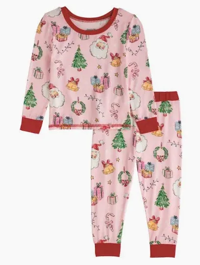 Pink Christmas Pajama Set
