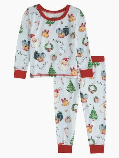 Blue Christmas Pajama Set