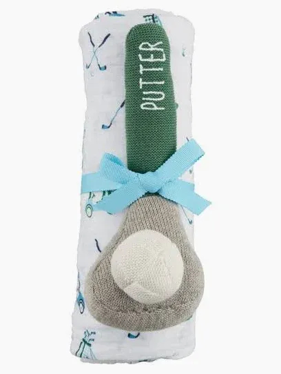 Golf Swaddle and Rattle