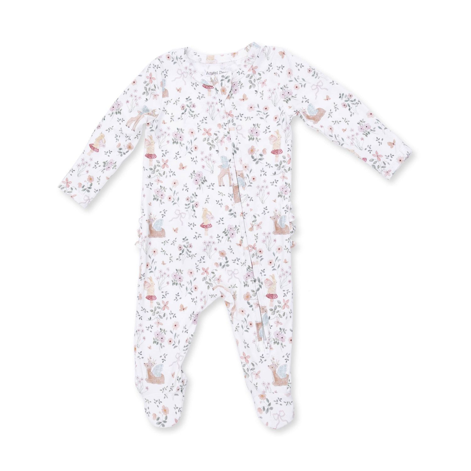 Enchanted Woodland - 2 Way Ruffle Back Zipper Footie