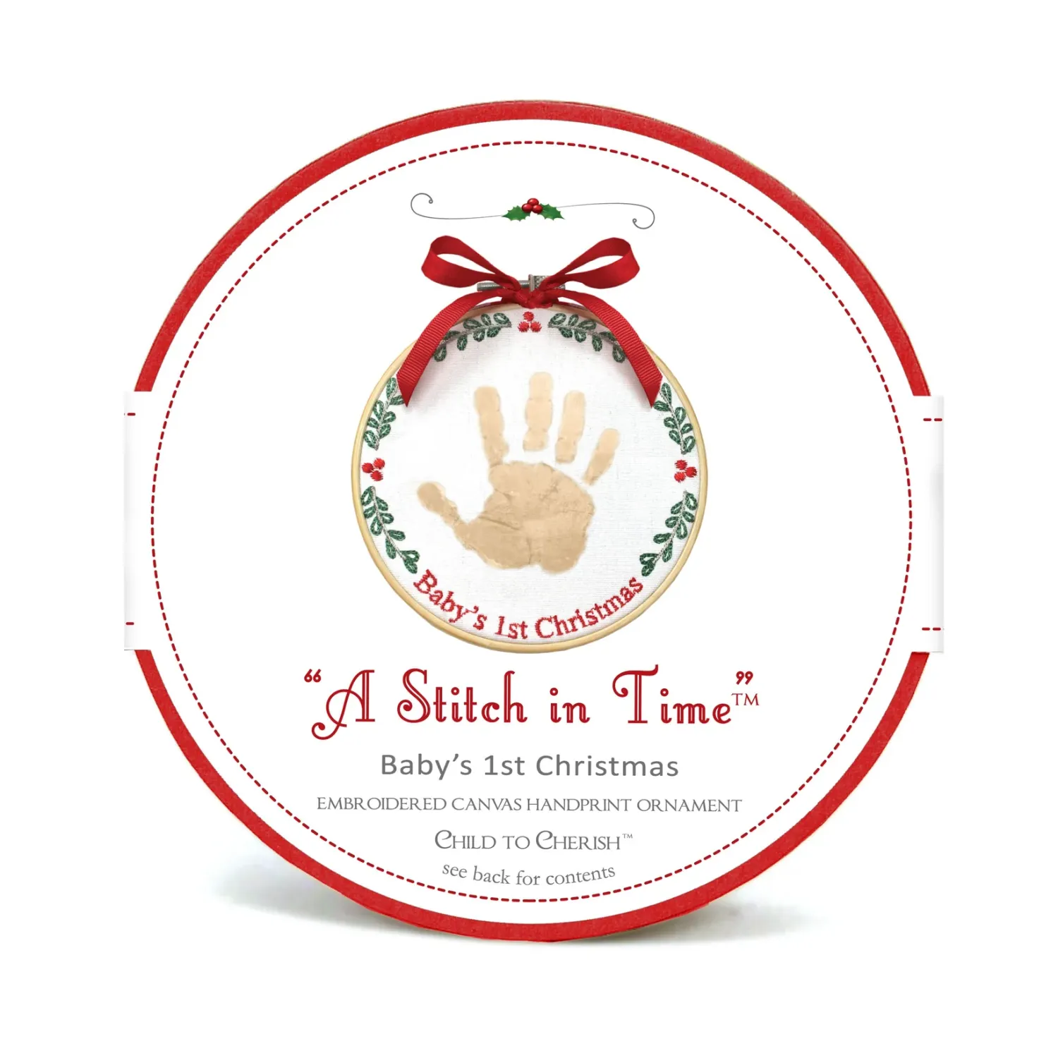 "A Stitch in Time" Baby Handprint Ornament Kit