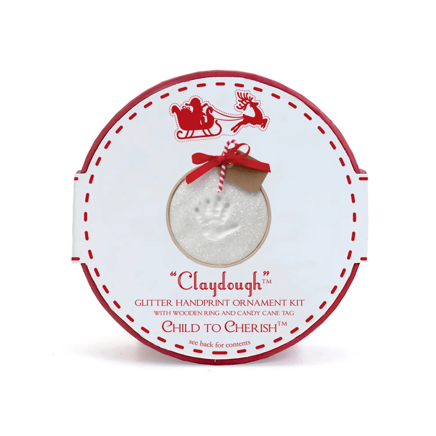 Claydough Handprint w/Wooden ring Ornament Kit