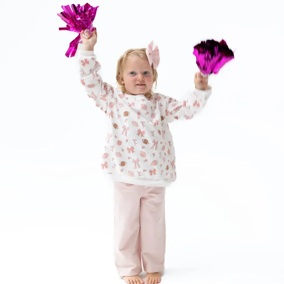 Footballs and Bows Set
