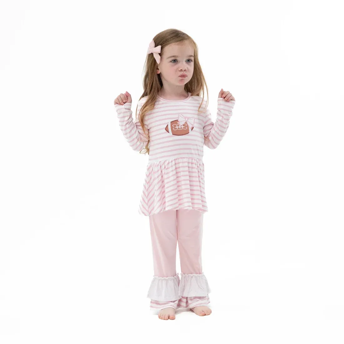 Pink Stripe Football Set