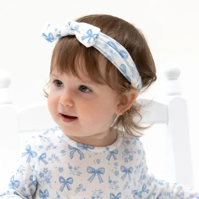 Blue Bow Knot Headband