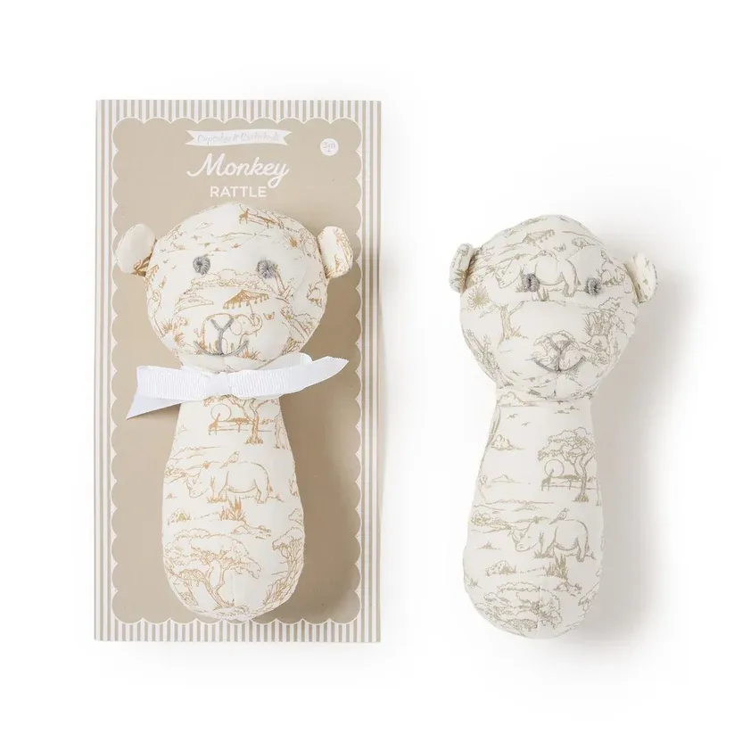 Monkey Rattle on GiftCard, Color: taupe