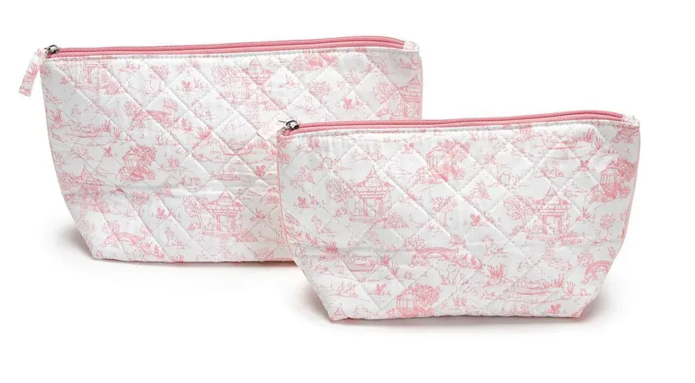 Animal Toile 2pk Pouches, Color: pink