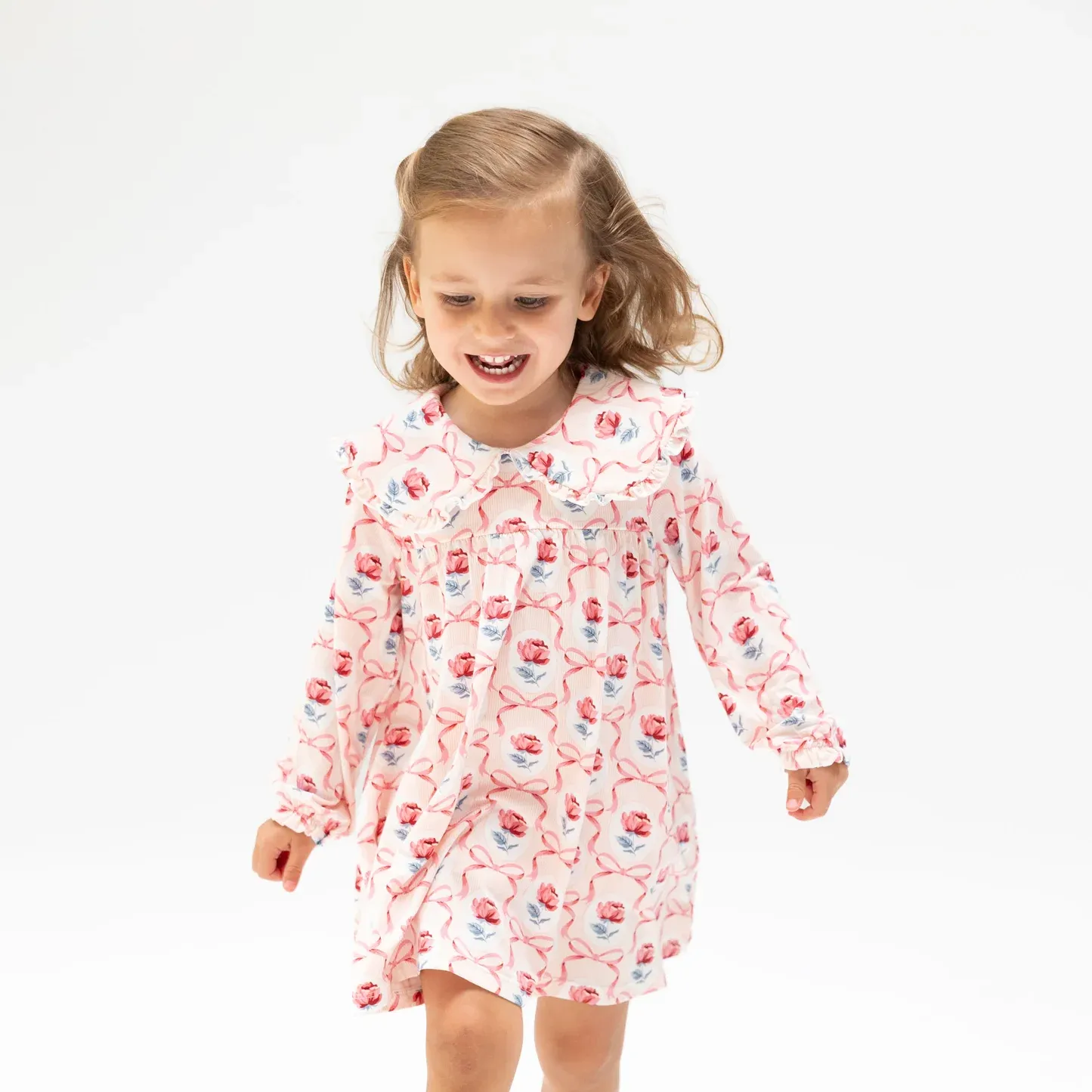 Sofia Dress with Oversize Collar and Bloomer