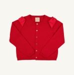 Cambridge Cardigan – Richmond Red with Bows