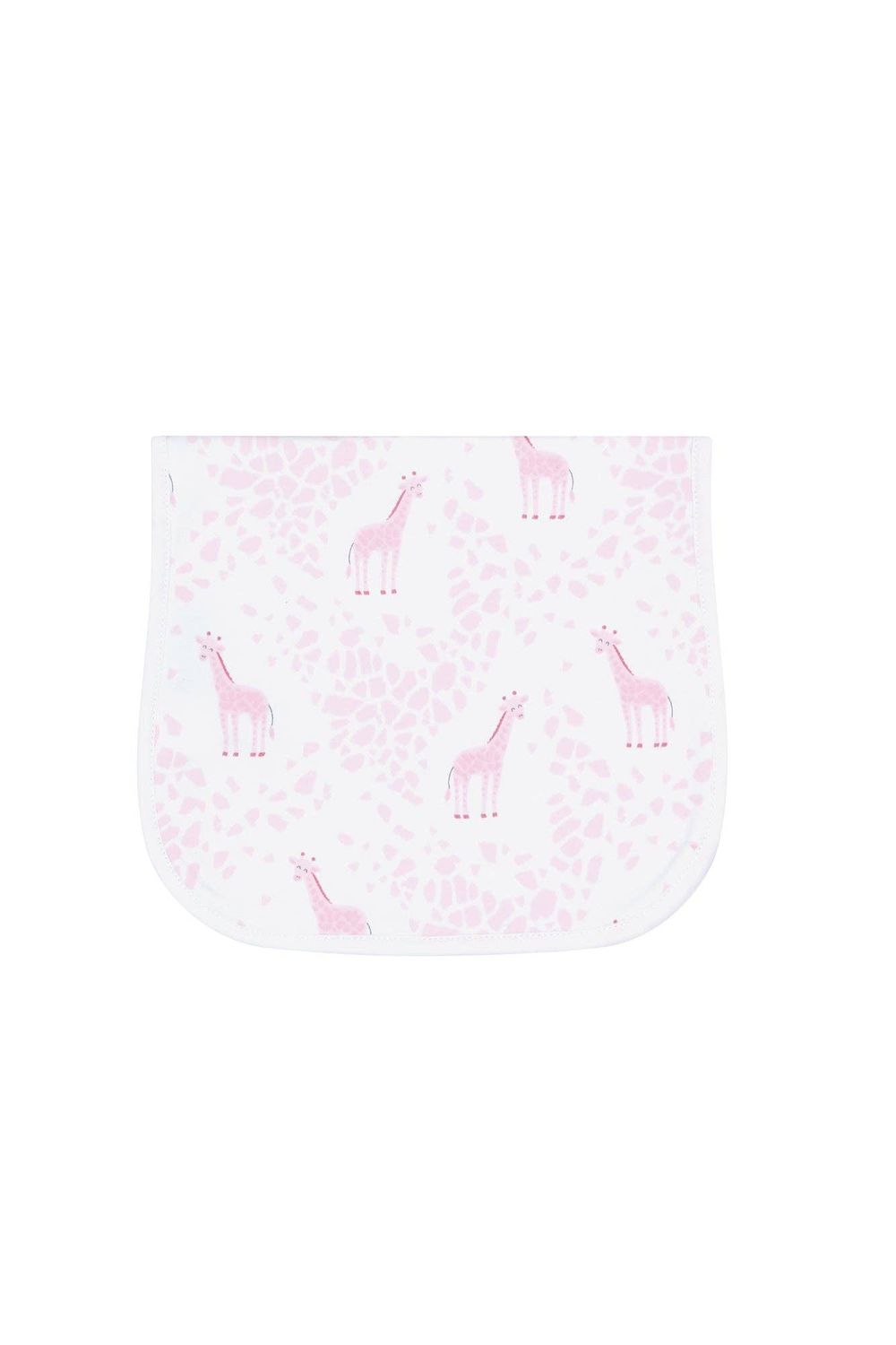 Pink Giraffe Print Burp Cloth, Color: Pink, Size: One Size