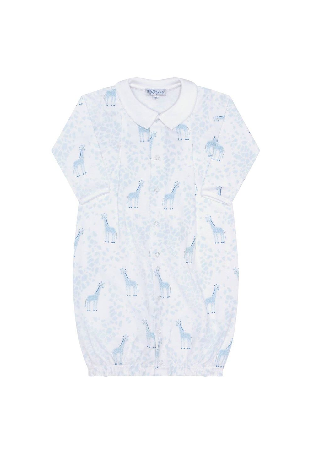 Blue Giraffe Print Converter Gown, Color: Blue, Size: New Born