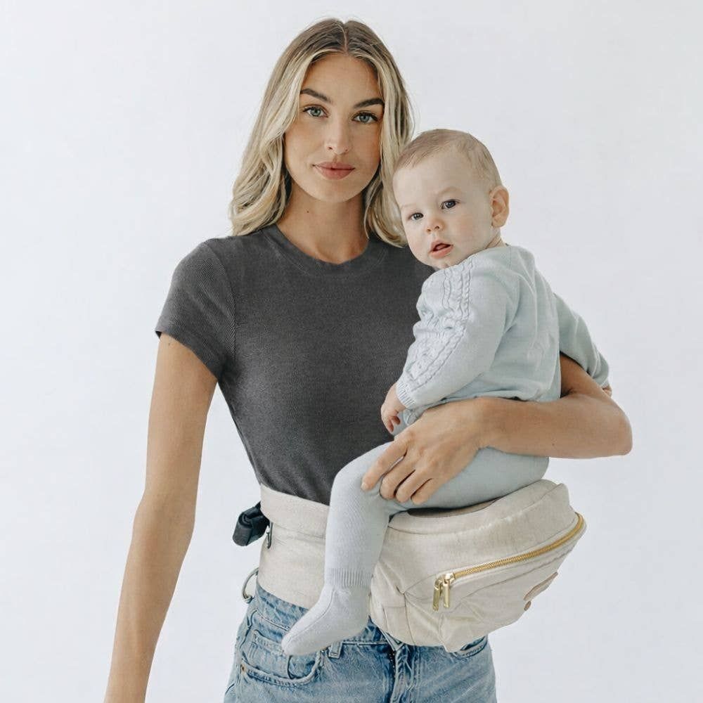 The Tushbaby Hip Carrier, Color: Cream, Design: Tushbaby