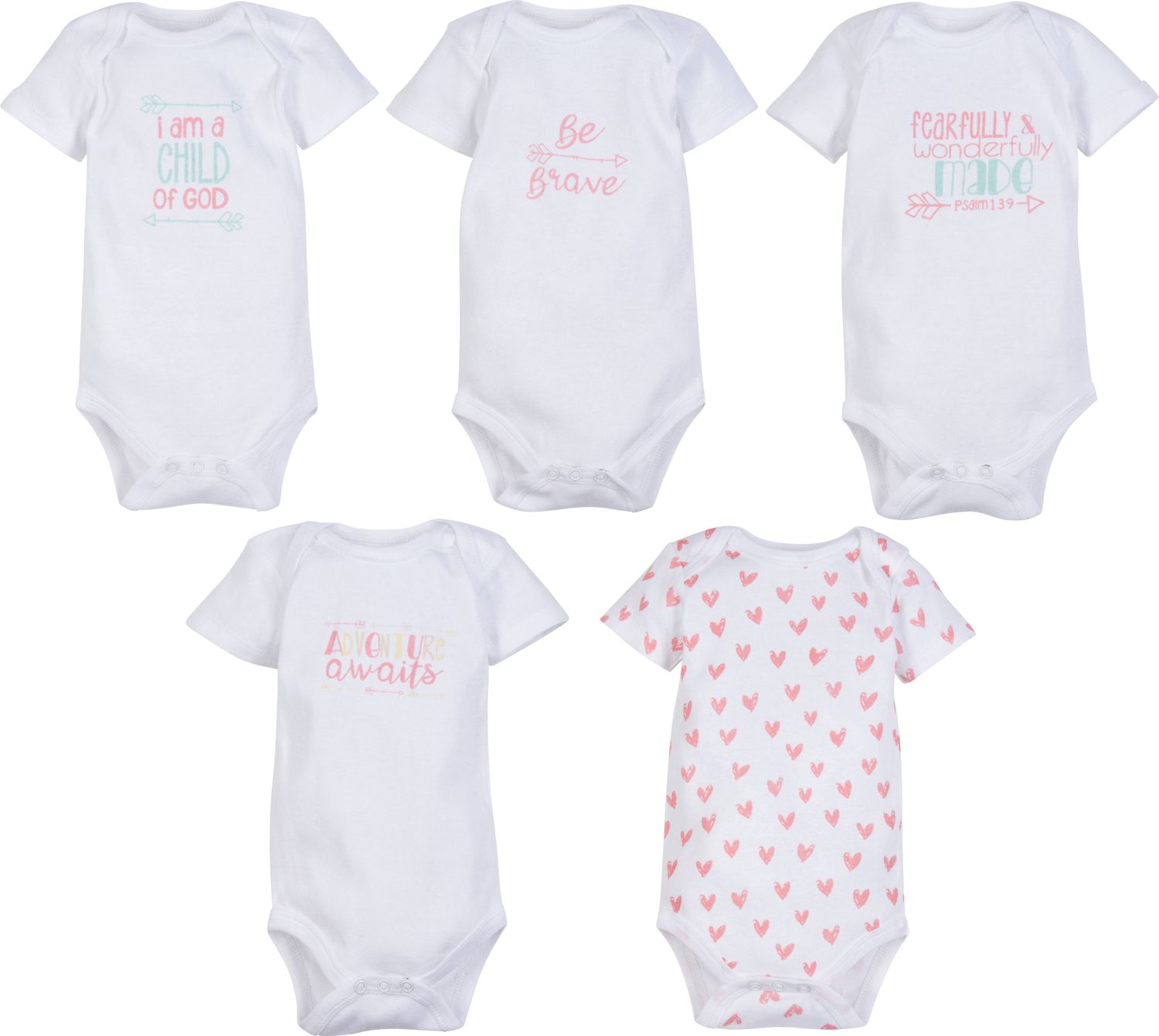 Girl Bodysuit - Pack of 5, Size: 6-9 Months