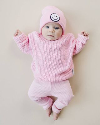 Smiley Baby &amp; Kids' Beanie | Pink