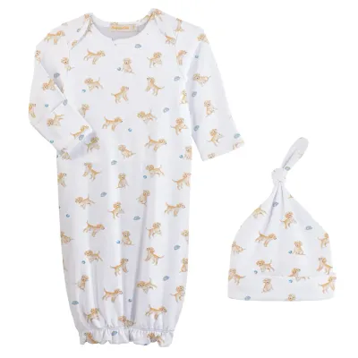 Tiny Puppies Gown&amp;Hat