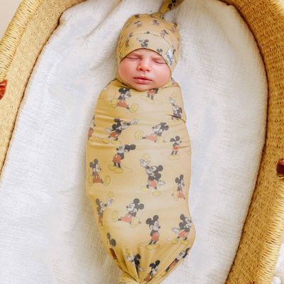 Knit Swaddle Blanket - Mickey Mouse