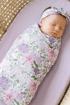 Oversized Swaddle Blanket | Lavender Lullaby