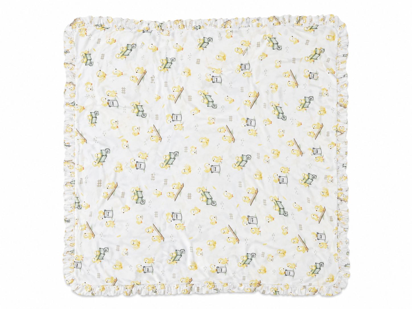 Busy Little Chick Ruffle Blanket
