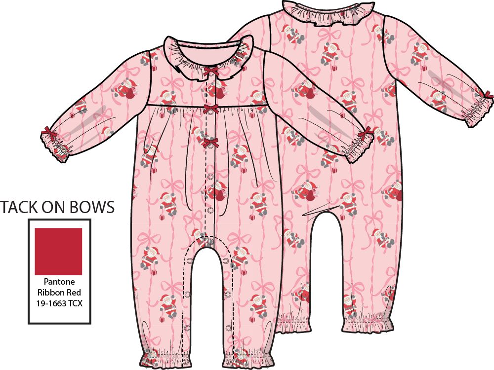 Bows&amp;Santa Romper