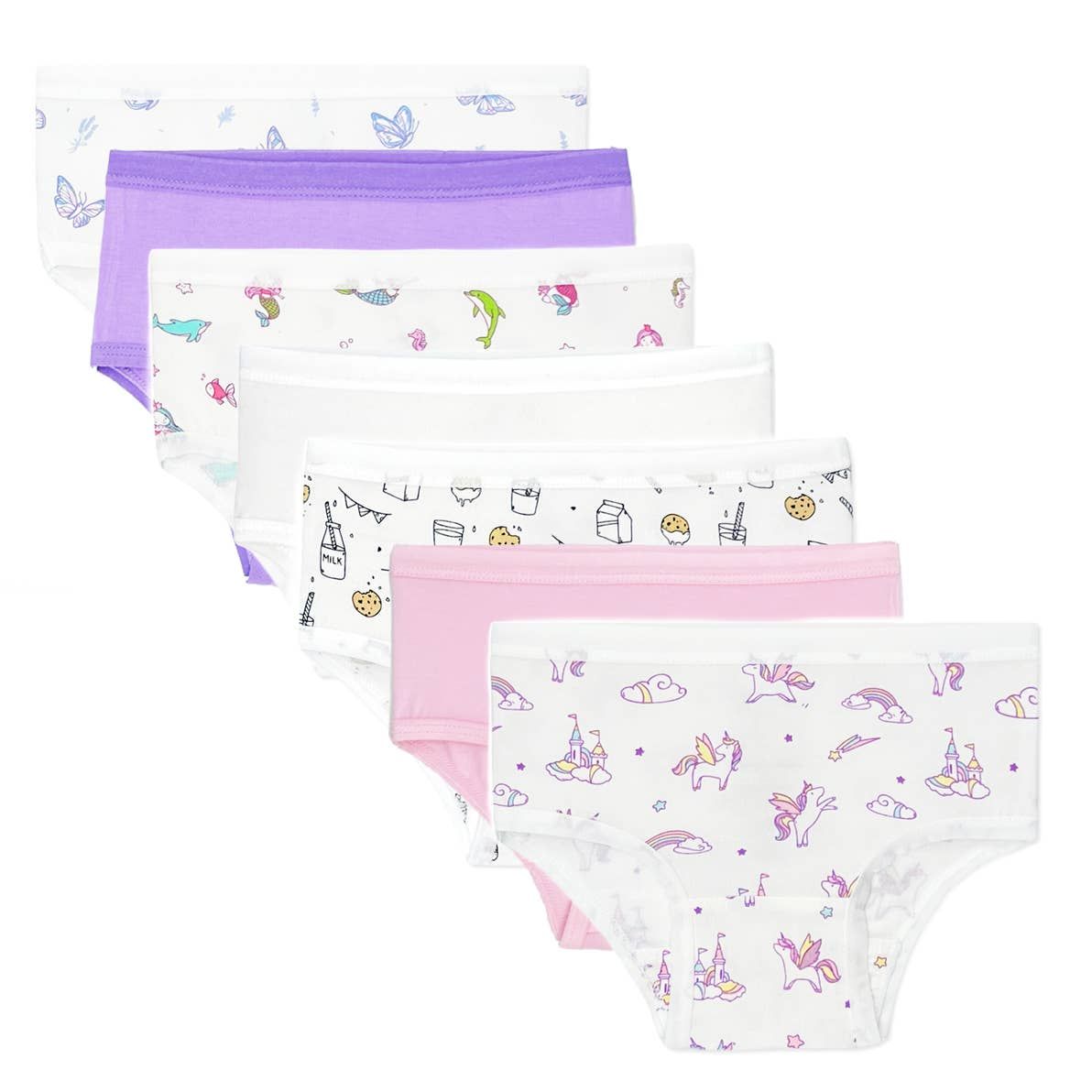 Girl's Bamboo Underwear 7-Pack, Size: 6/7 Y