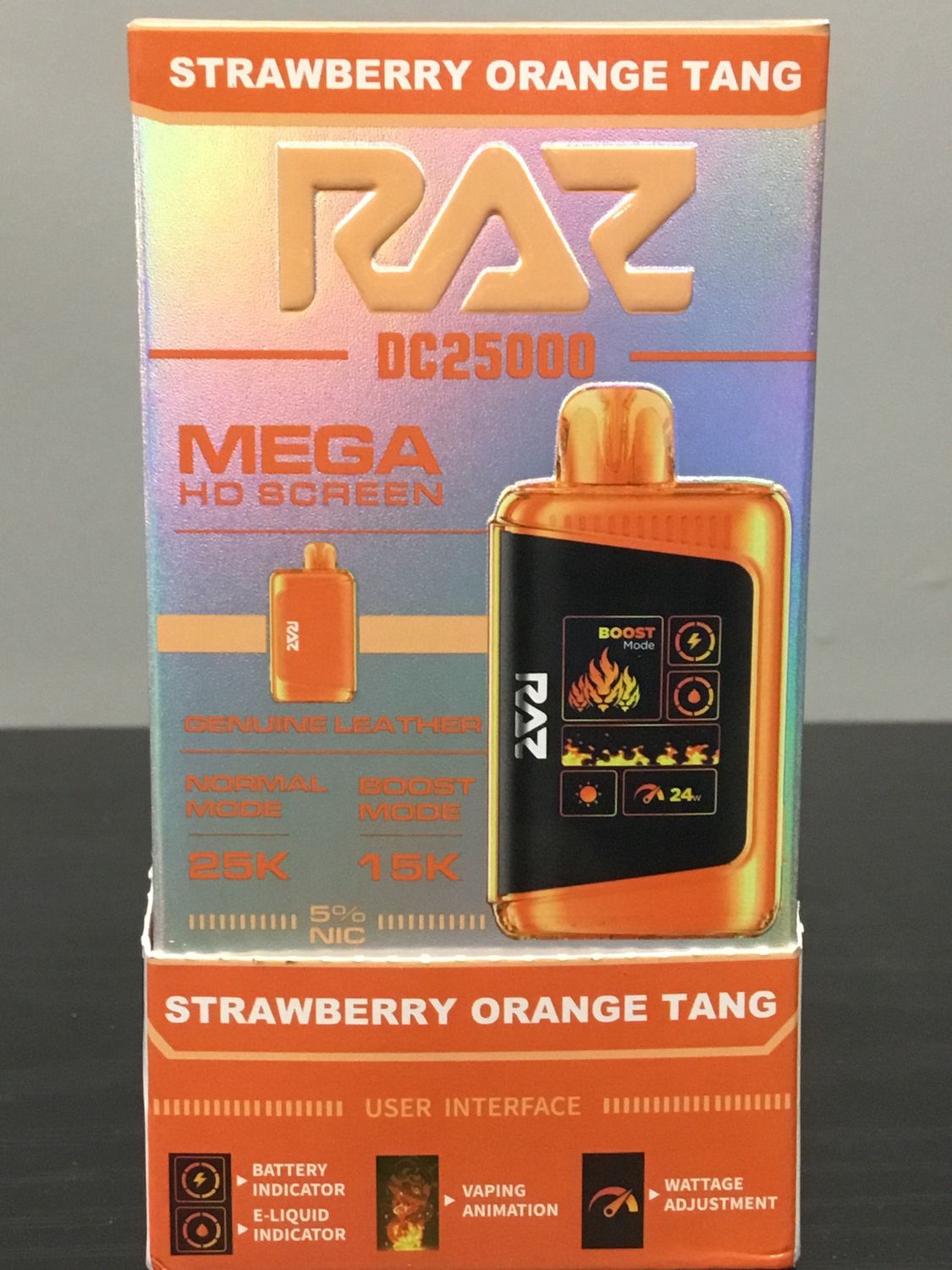 Raz 25k puff, Colour: Strawberry orange tang