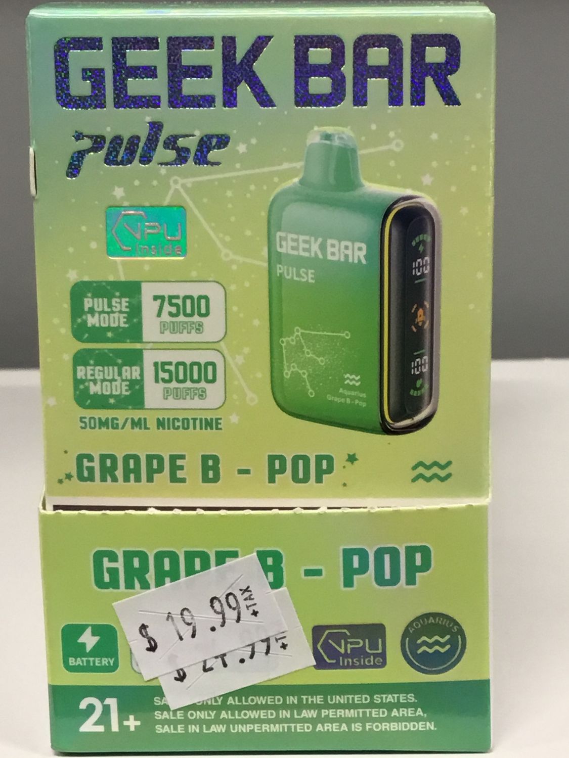 Geek bar pulse 7500-15k hits, Colour: Grape blow pop