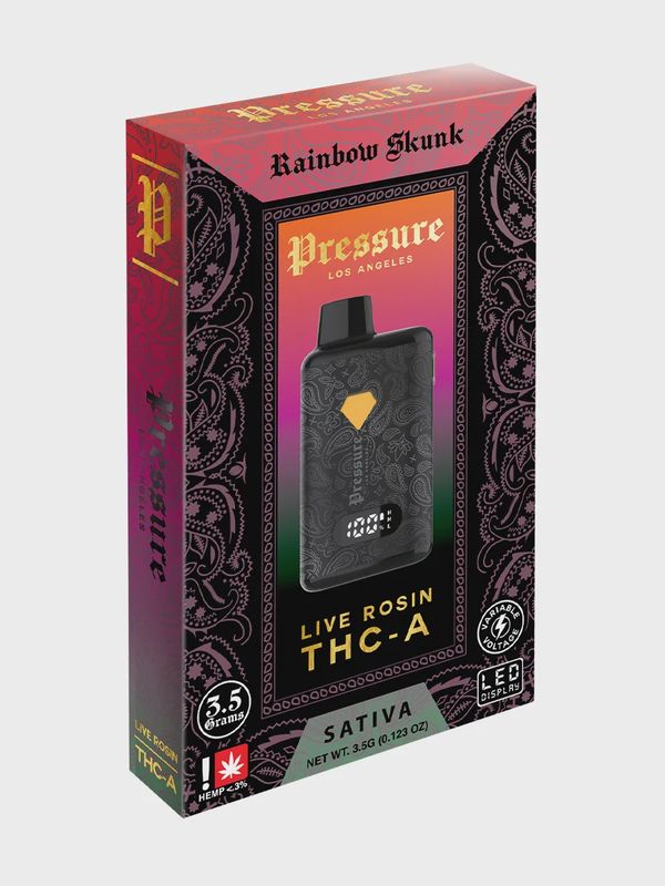 Pressure Live Rosin THC-A 3.5g Rainbow Skunk