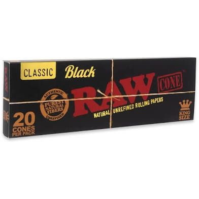 RAW Black King Size Cones 20pk