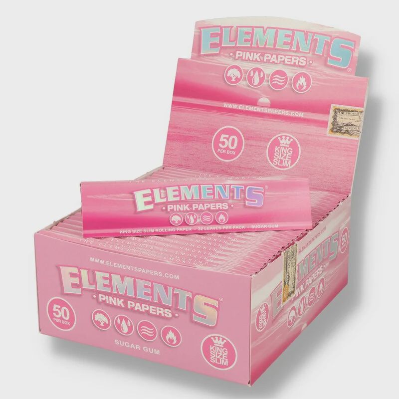 Elements Pink Papers king size slim