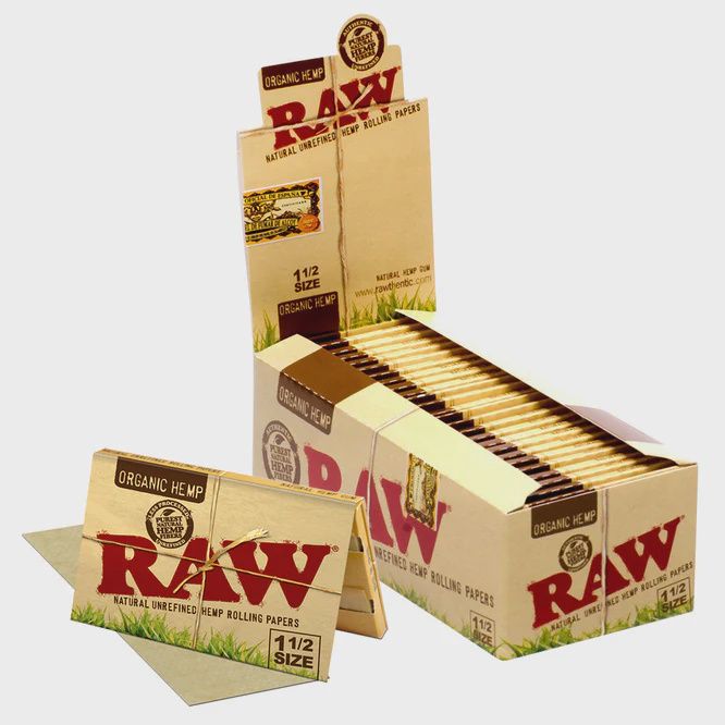 RAW 1 1/2 Organic Hemp papers