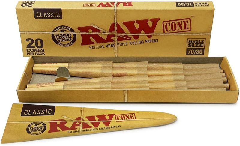 RAW 20 Cones Pack single size 70/30