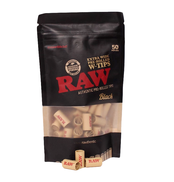 RAW black Extra Wide Pre-Rolled w tips
