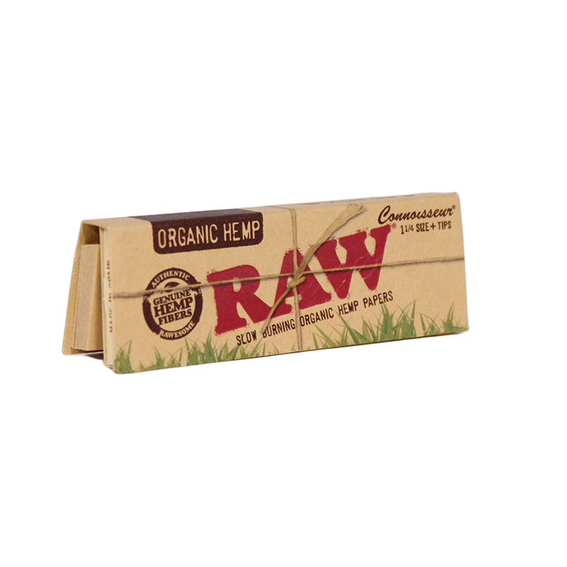 Raw Connoisseur 1 1/4 Organic Hemp Papers+Tips
