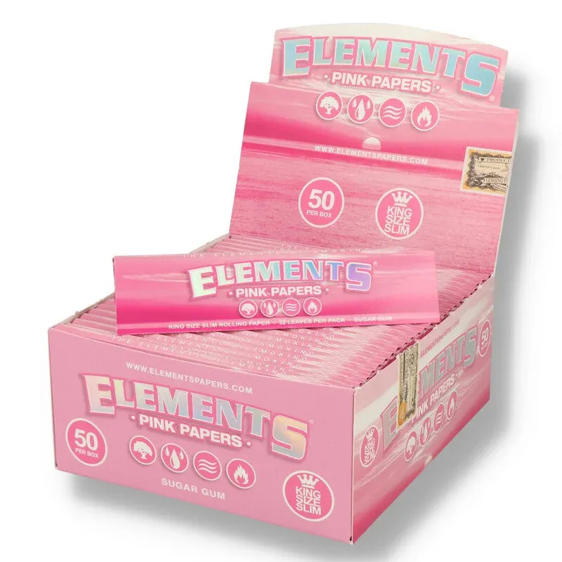 Elements Pink Papers king size slim