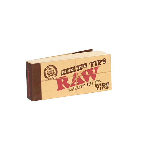 RAW Classic Perforated Gummed Wide tips 50ct