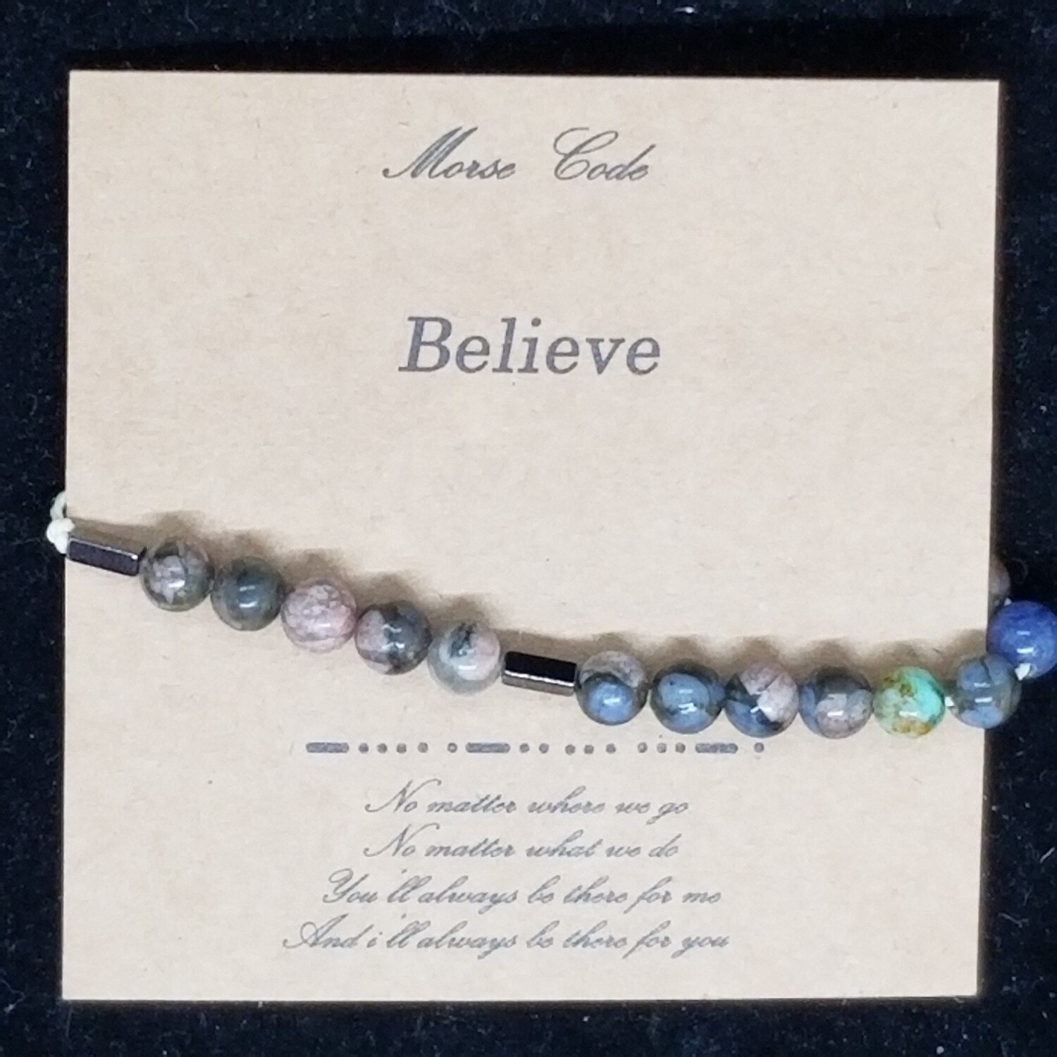 "Believe" Morse Code Bracelet