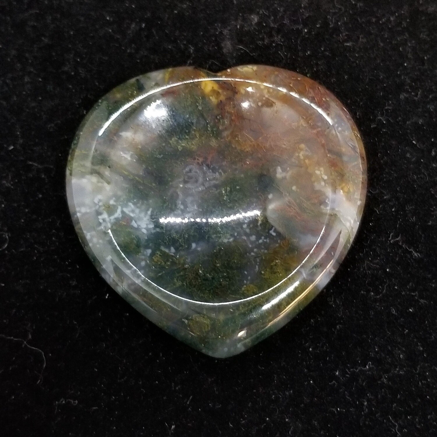 Crystal Worry Hearts, Crystal: Moss Agate