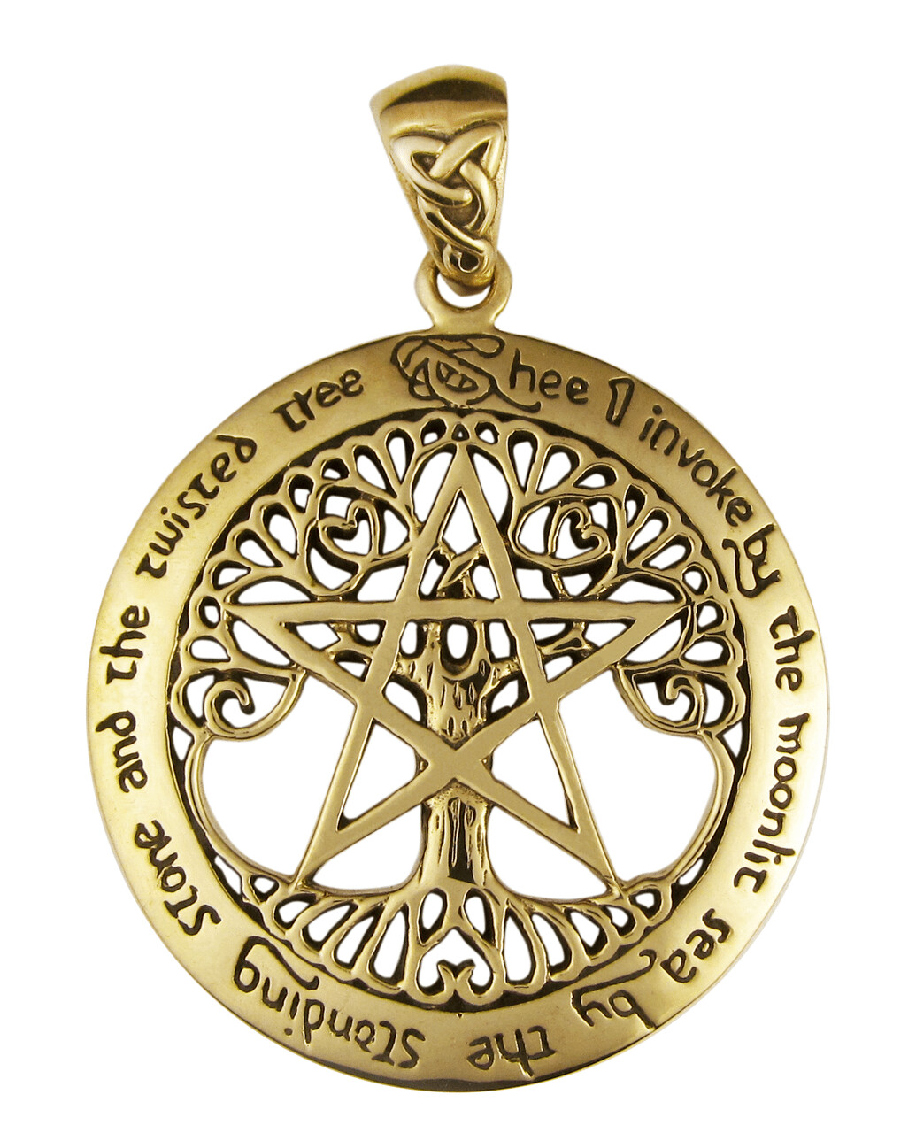 Tree Pentacle Cut-out Pendant