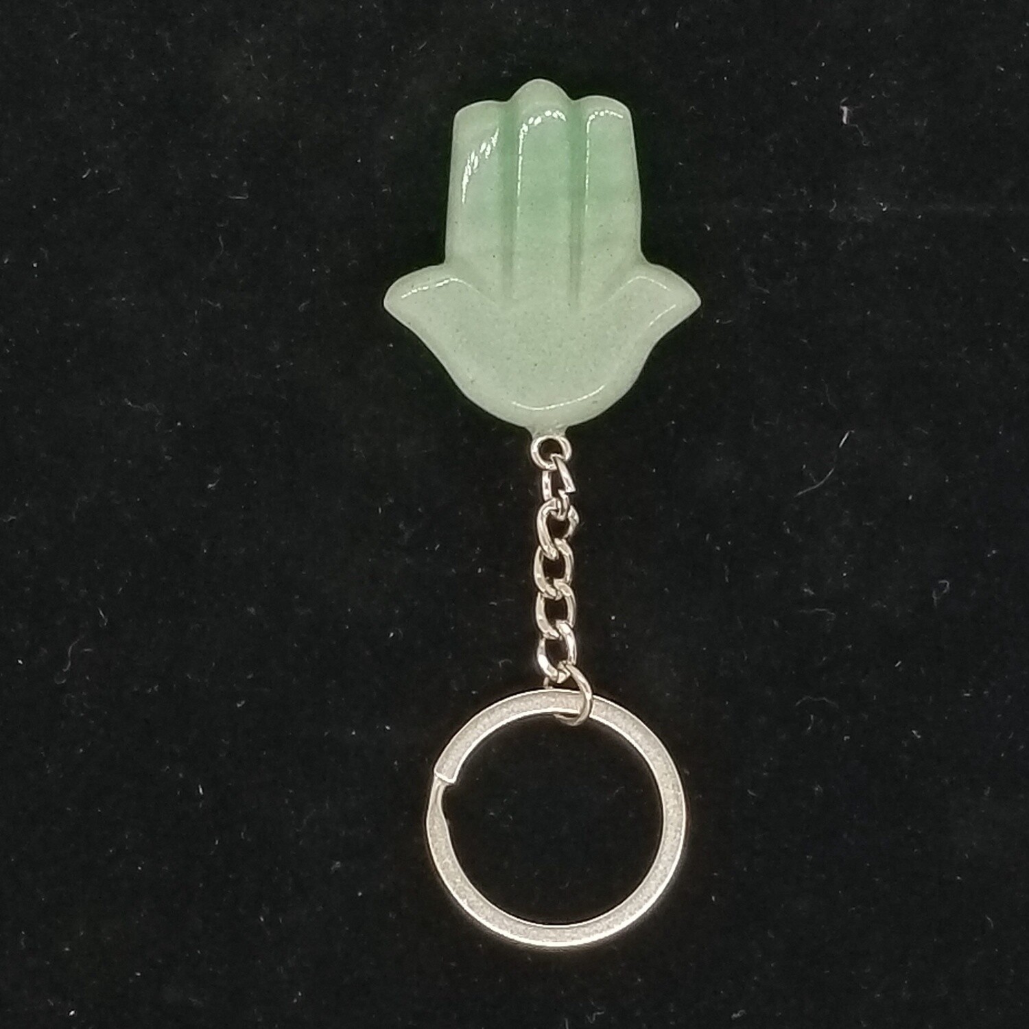 Crystal Hamsa Keychains, Crystal: Aventurine