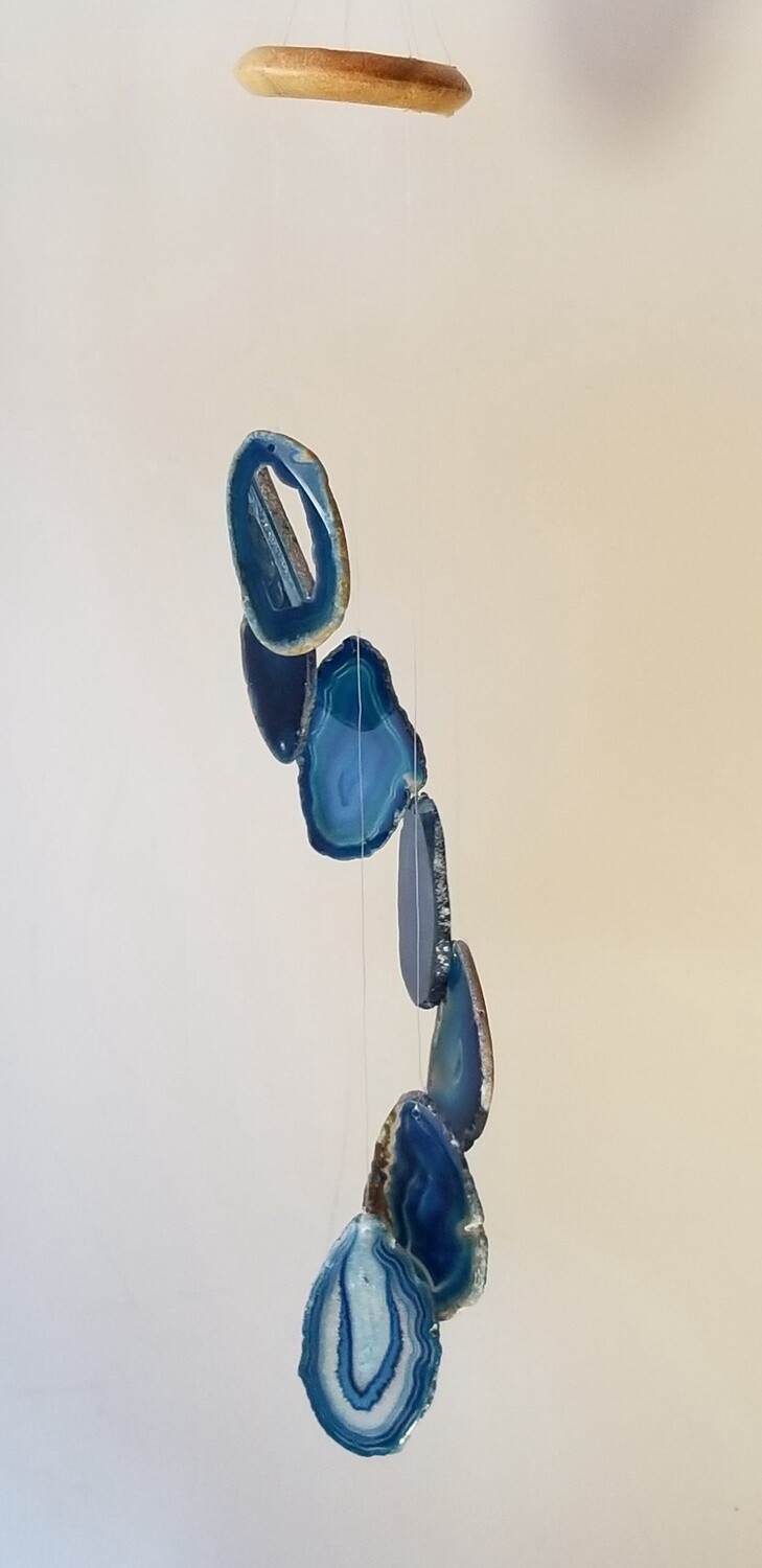 Agate Windchimes, Color: Blue