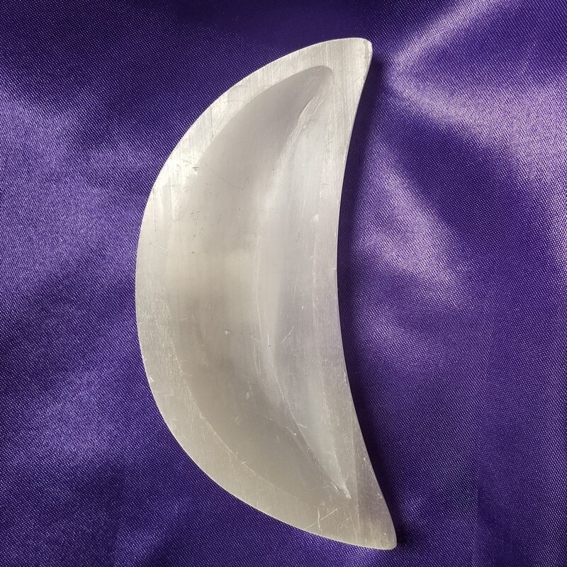 Selenite Crescent Moon Bowls