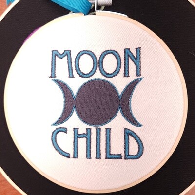 Moon Child Embroidered Hanging