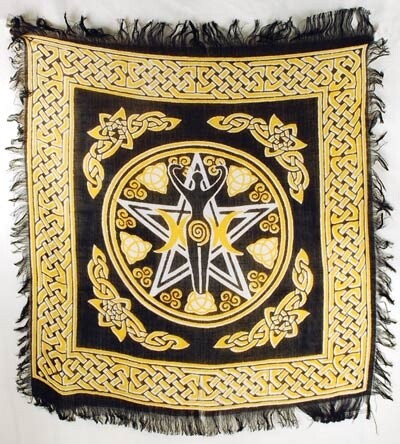 Pentagram Goddess Altar Cloth