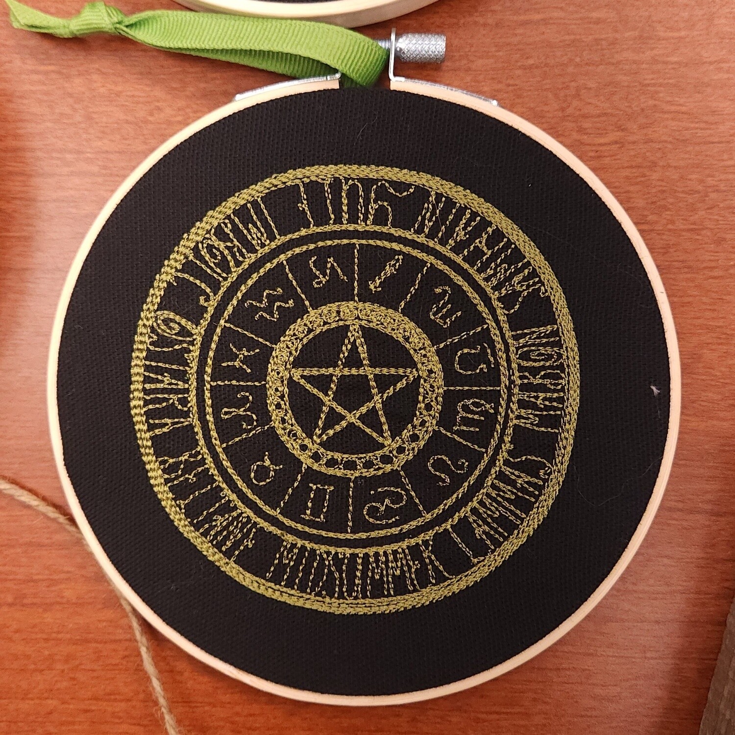 Wheel of the Year Embroidered Hanging