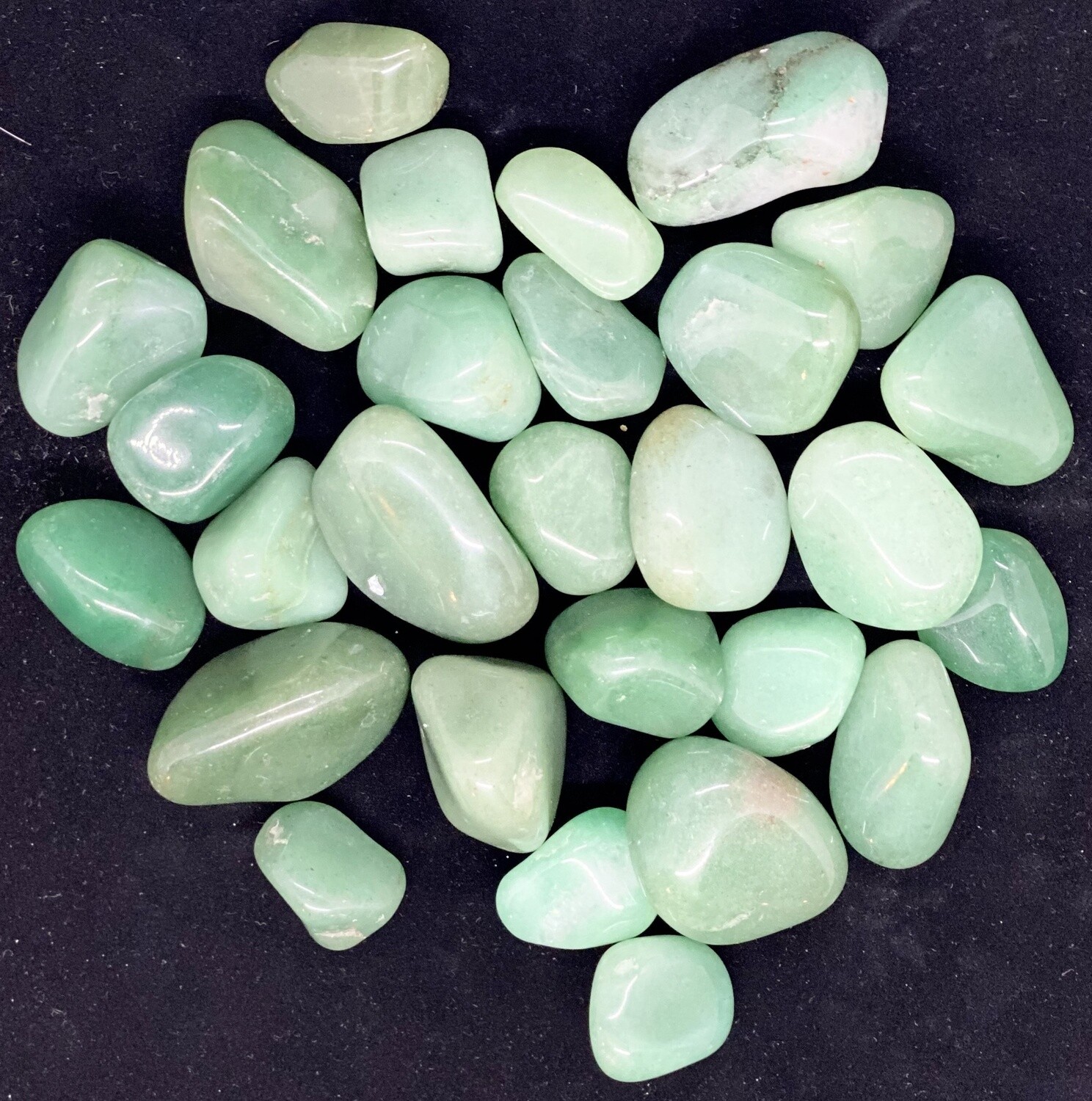 Aventurine, green, tumbled