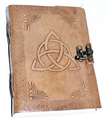 Triquetra Tan Leather Blank Book
